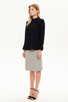 Yakası Bağlamalı Bluz