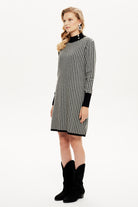 Balıkçı Yaka Kazayağı Triko Elbise