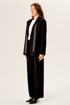 Fularlı Cep Detaylı Blazer Ceket