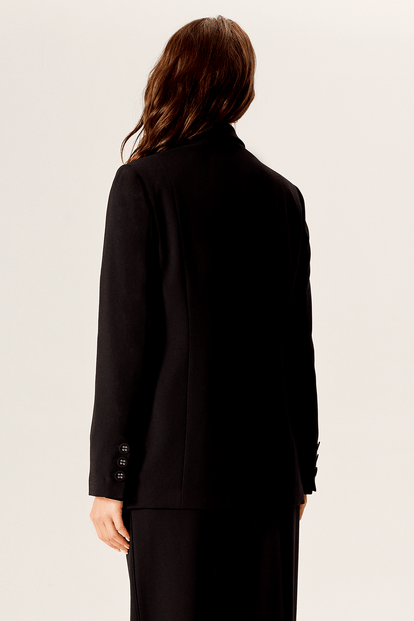 Fularlı Cep Detaylı Blazer Ceket