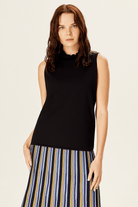 Balıkçı Yaka Kolsuz Triko Bluz