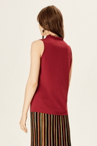 Balıkçı Yaka Kolsuz Triko Bluz