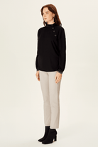 Balıkçı Yaka Düğmeli Bluz