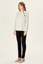 Balıkçı Yaka Düğmeli Bluz