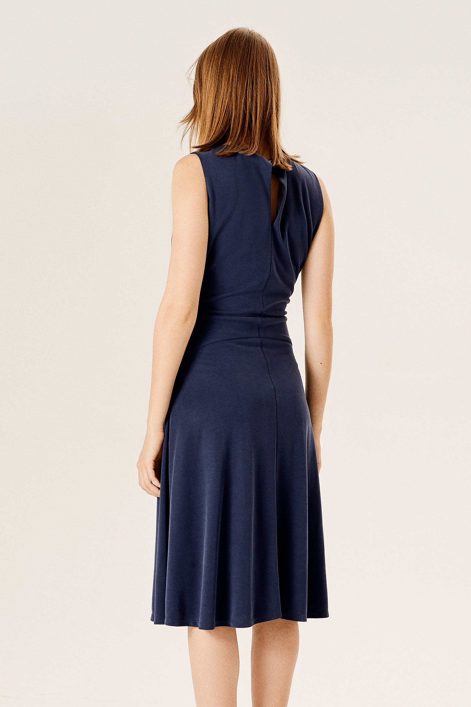 Beli Bağlamalı Penye Elbise