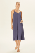 Yırtmaçlı Midi Boy Elbise