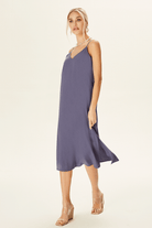 Yırtmaçlı Midi Boy Elbise