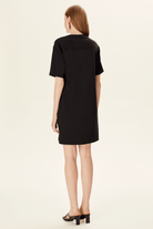 Yarım Kollu V Yakalı Pile Detaylı Elbise