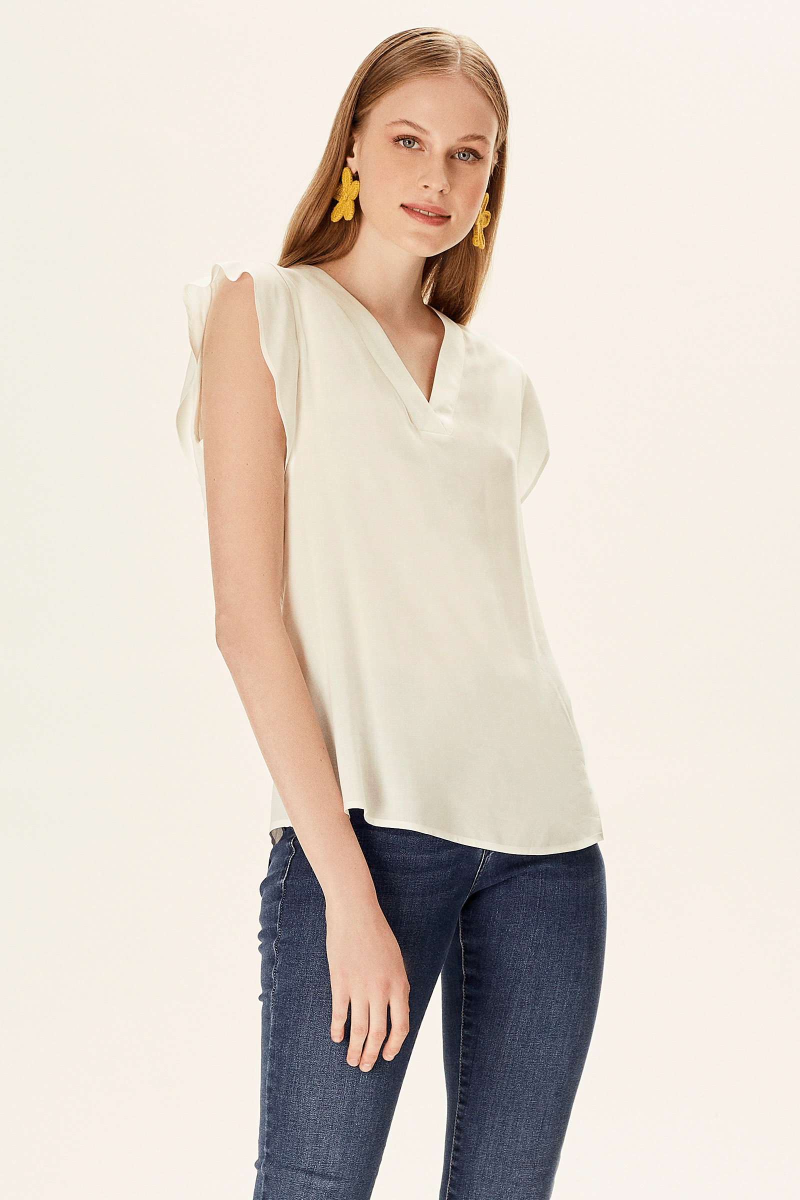 NARAMAXX 1630-1 BLUZ MAVİ ÇİÇEK DESEN