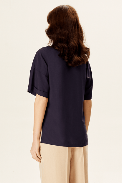 V Yaka Pileli Bluz