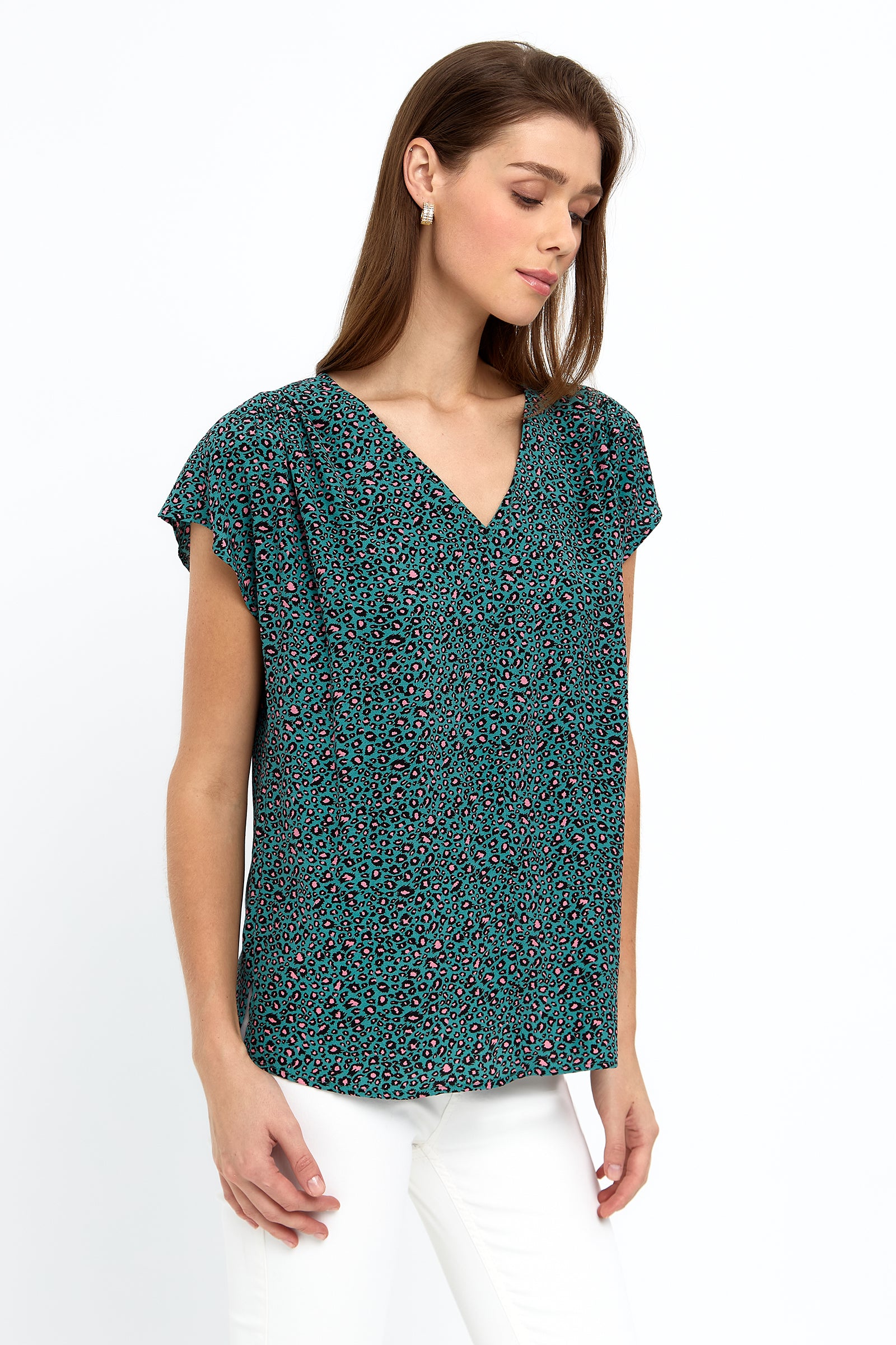 Omuzları Büzgülü Bluz