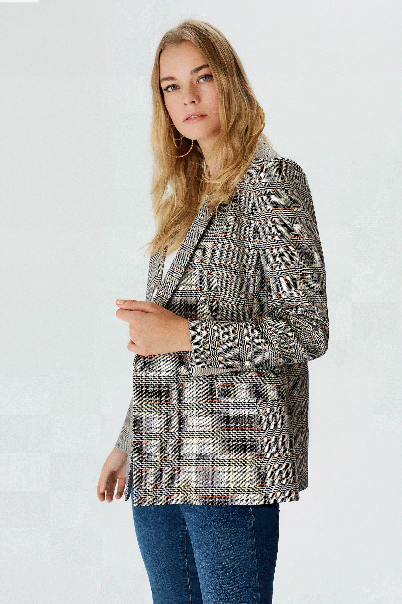 Blazer Ekose Ceket