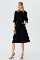 Yarım Patlı Kuşaklı Elbise