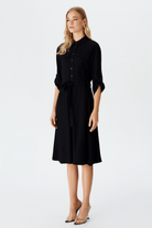 Yarım Patlı Kuşaklı Elbise