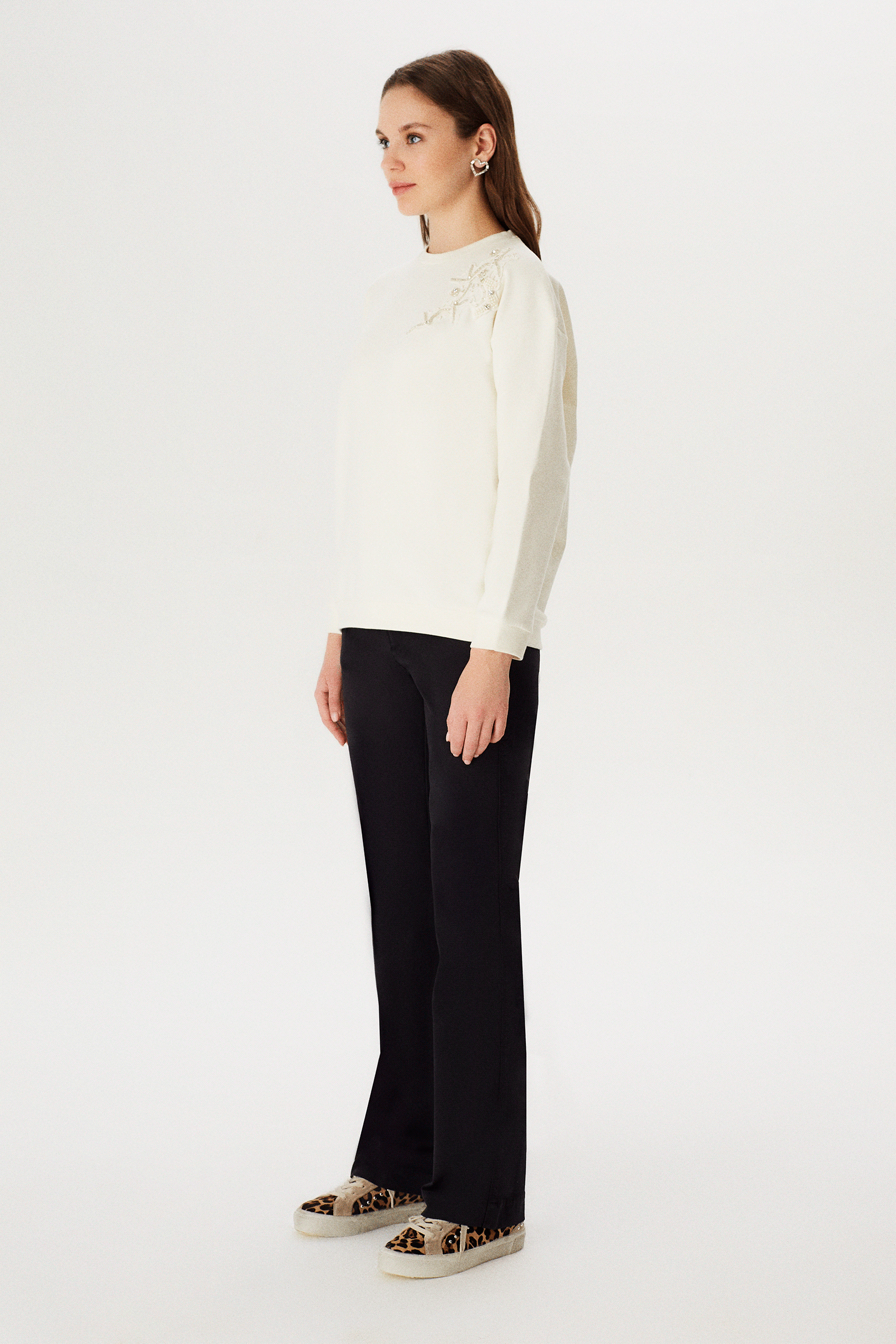 Omuz Detaylı SweatShirt
