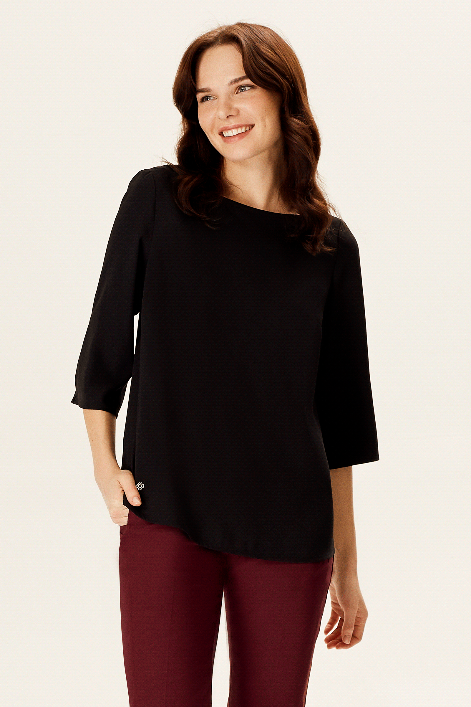 Kayık Yaka Truvakar Kol Bluz