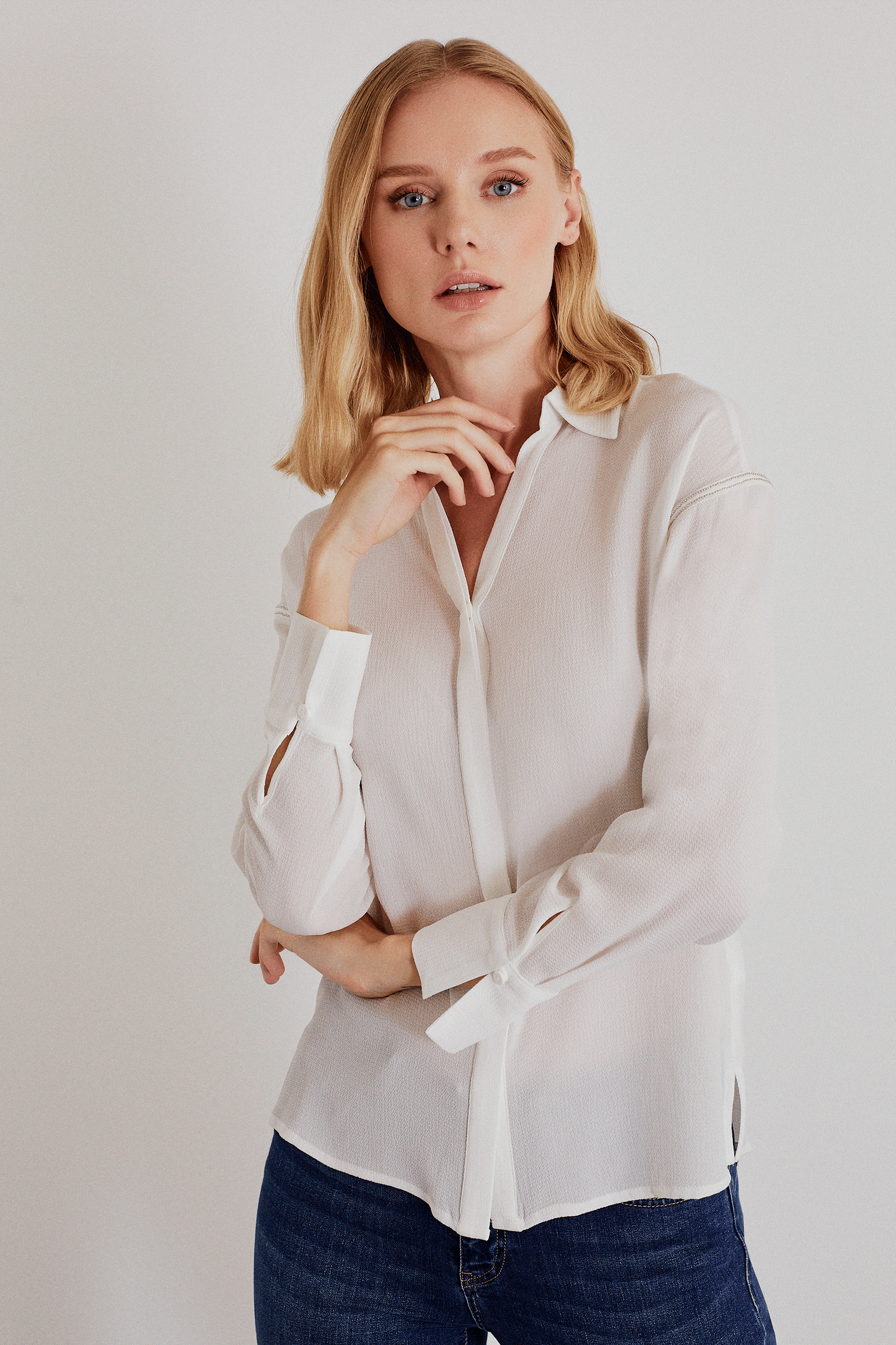 Yarasa Kol Dökümlü Gömlek