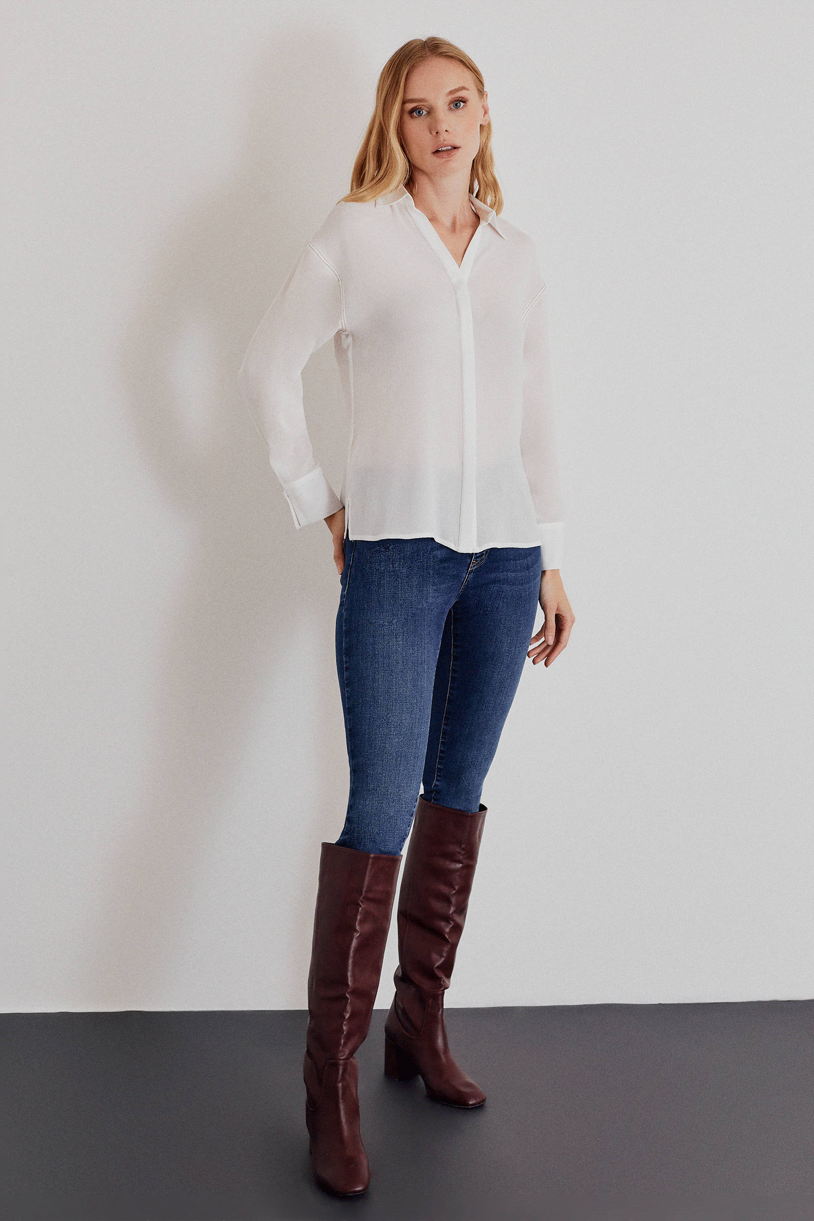 Yarasa Kol Dökümlü Gömlek