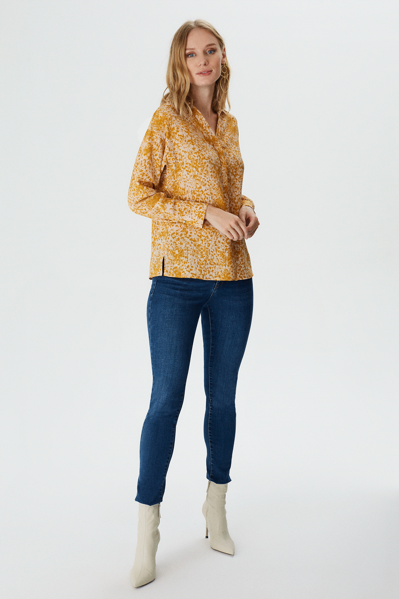 Yarasa Kol Dökümlü Gömlek