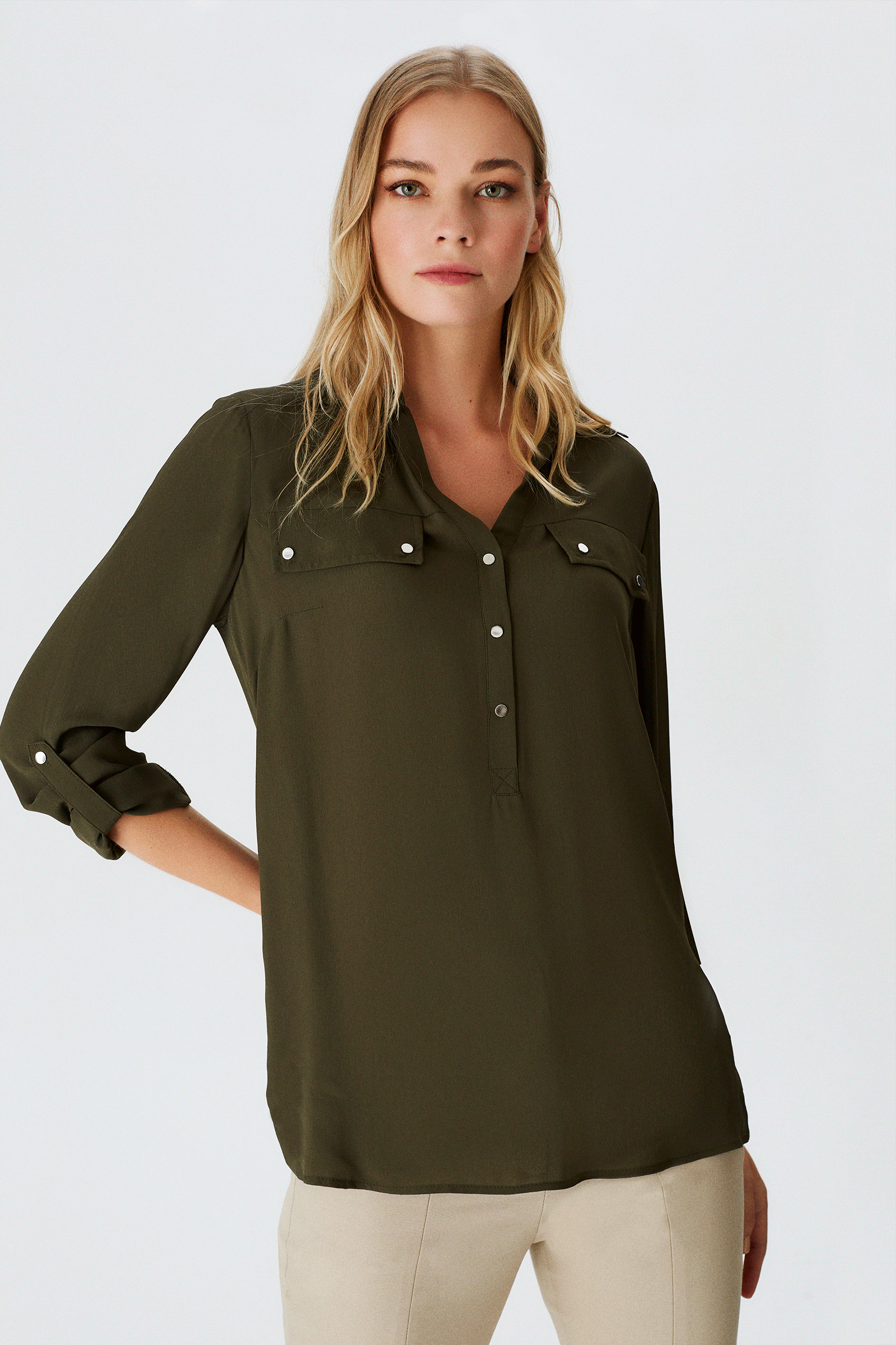 NARAMAXX 1861 BLUZ MAVİ EKOSE