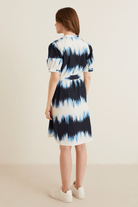 Yarım Patlı Beli Kuşaklı Poplin Elbise Modeli