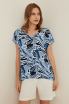 Sırt Detaylı V Yaka Bluz