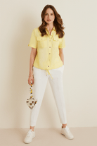 Bağcıklı Cepli Yarım Kollu Gömlek