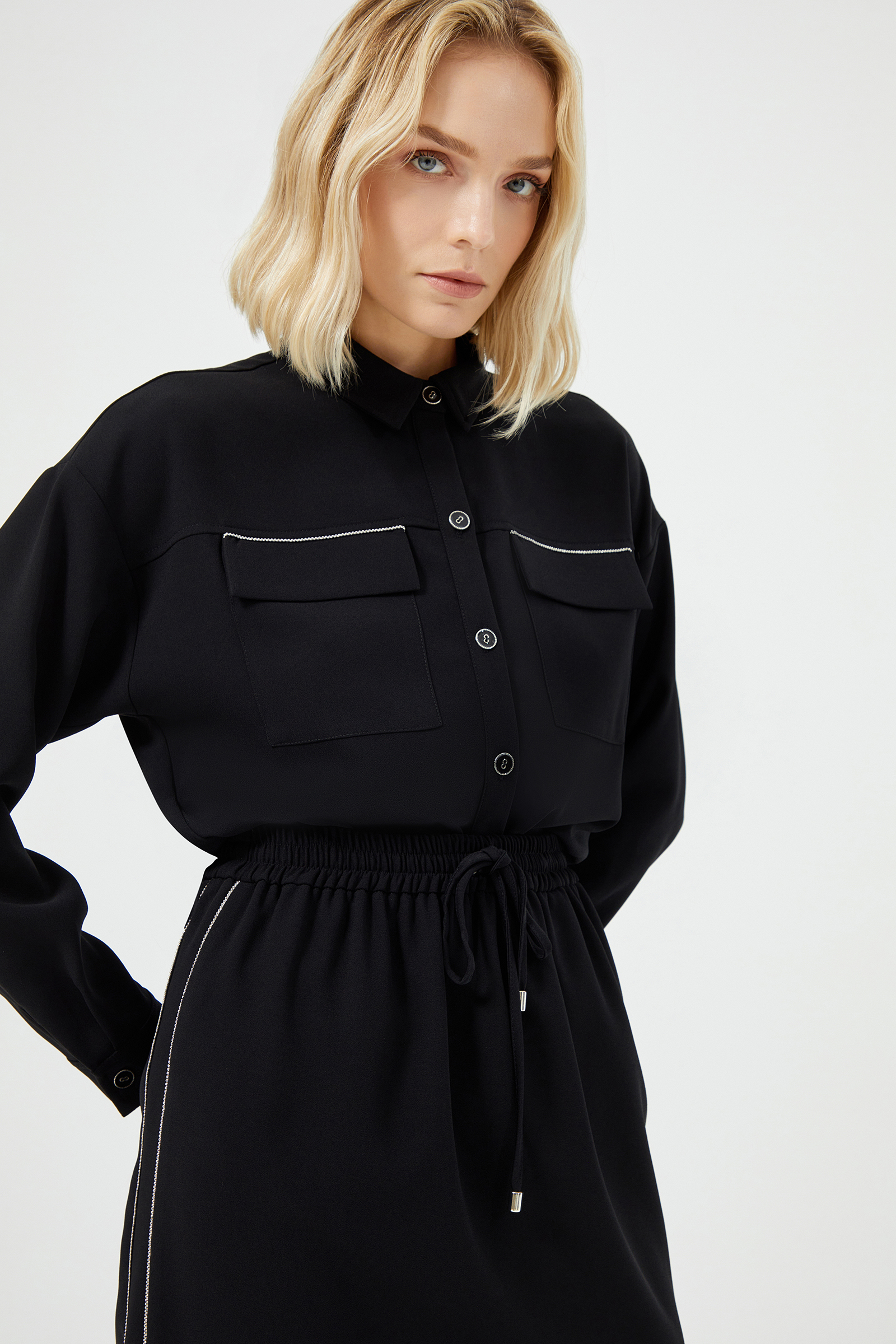 Zincir Detaylı Gömlek Ceket