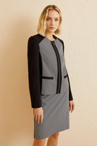 Kontrast Detaylı Fermuarlı Spor Ceket