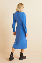 Bağlama Detaylı Midi Boy Gömlek Elbise