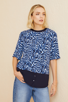 Kontrast Detaylı Ferrmuarlı Bluz