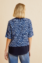 Kontrast Detaylı Ferrmuarlı Bluz