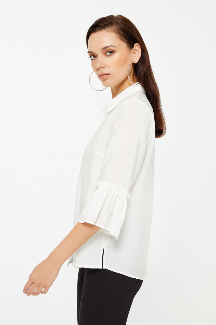 Kolu Fırfırlı Truvakar Kol Gömlek