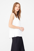 Üstü Transparan Kolsuz Bluz