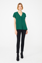 Yakası Zincir Aksesuar Detaylı Bluz