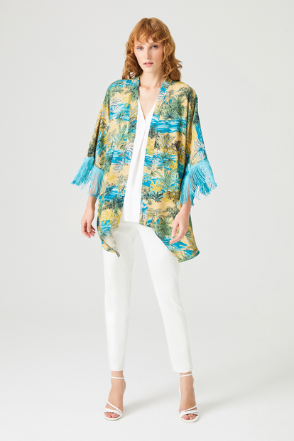 Püskül Detaylı Kimono