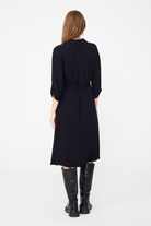 Apoletli Diz Boy Gömlek Elbise