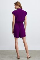 Gömlek Yakalı Şort Tulum