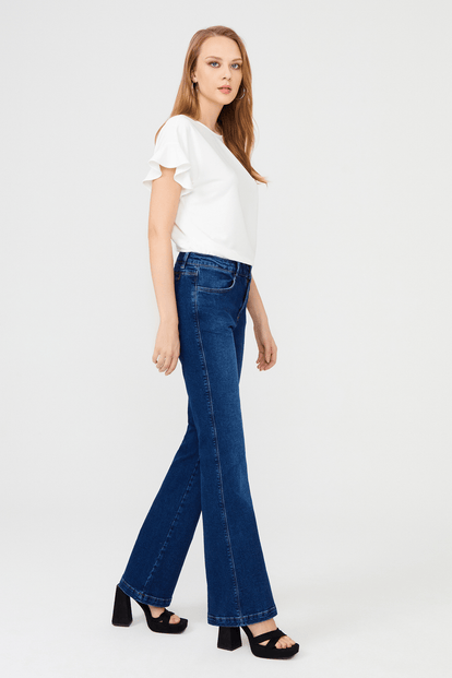 İspanyol Paça Denim Pantolon