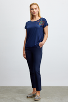 Pul İşlemeli T-Shirt