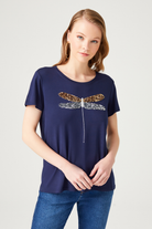 Pul İşlemeli T-shirt