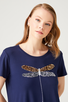 Pul İşlemeli T-shirt