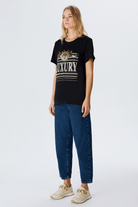 Baskılı Ve Taşlı T-shirt