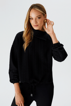 Asimetrik Yaka Kapitone Sweatshirt