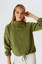 Asimetrik Yaka Kapitone Sweatshirt