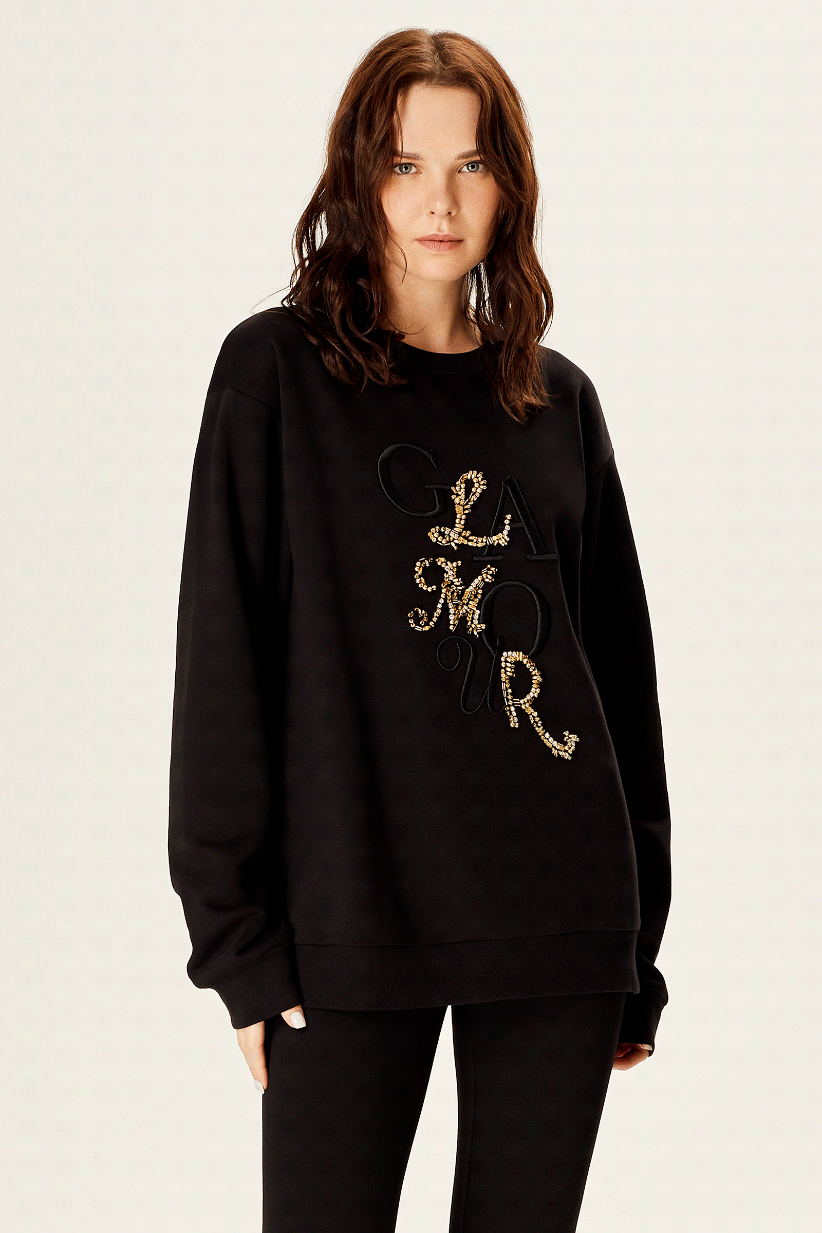 Taş İşlemeli Sweatshirt