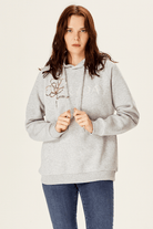 Kapüşonlu Nakışlı Sweatshirt