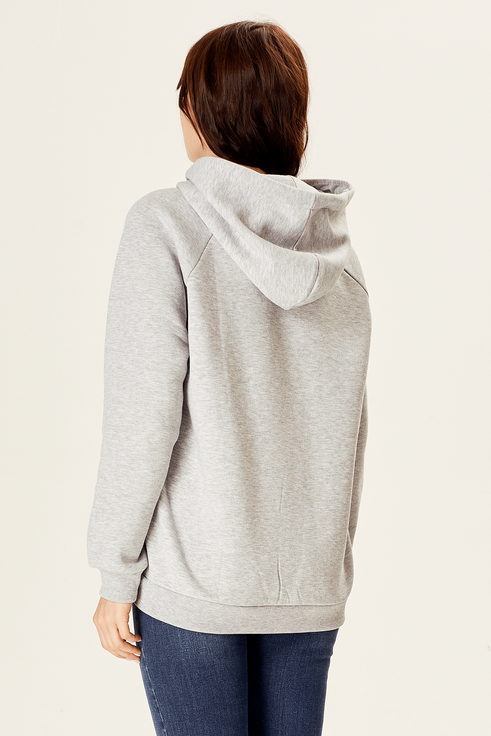 Kapüşonlu Nakışlı Sweatshirt