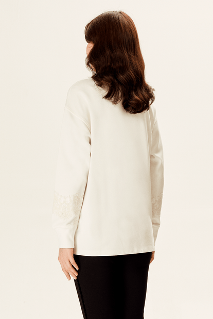 Dantel Detaylı Sweatshirt