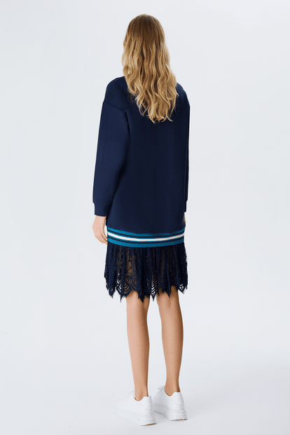 Dantelli Sweat Elbise